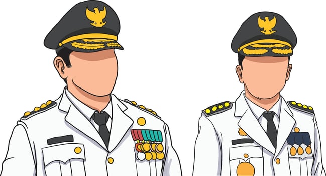 illustration of governor in indonesia vector