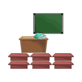 Simple Chalkboard in classroom vector