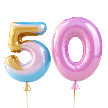50 in the Air Transparent Background Balloon png