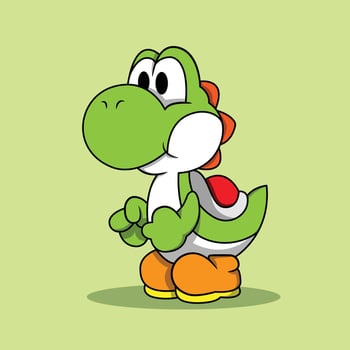 Dino Yoshi Game vector