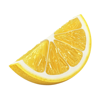 a slice of lemon on a transparent background Genereted AI png