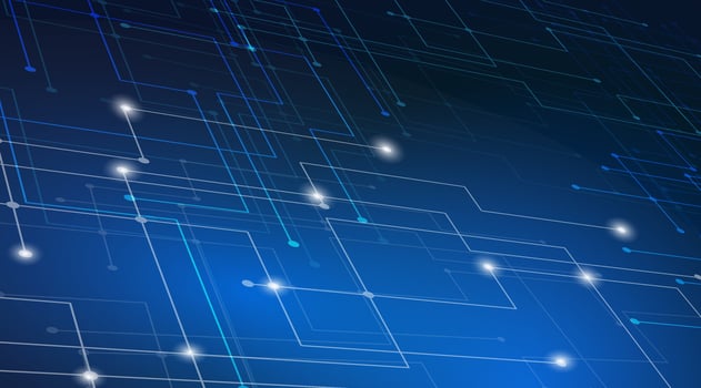 Circuit board background blue. Abstract futuristic technology and modern concept. vector