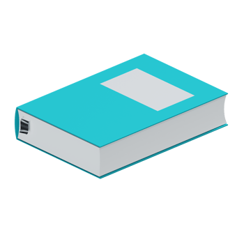 a 3d isometric blur notebook with bookmark icon png