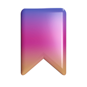 3d gradient save bookmark icon png