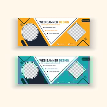 Professional web banner design vector
