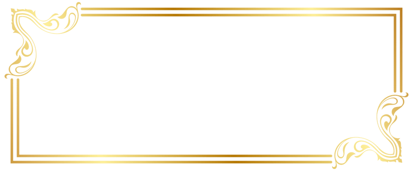 Vintage frame, Thai pattern frame, gold name plate on a black background. png