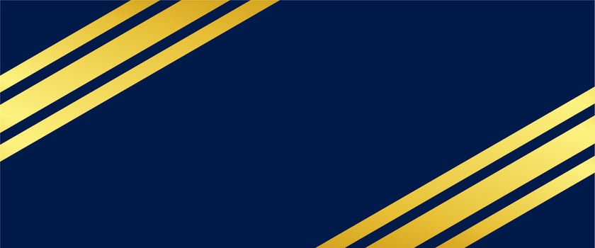 A navy blue and gold striped background vector