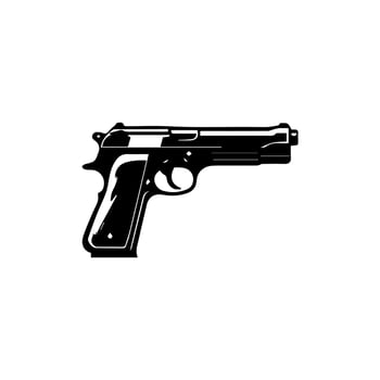 Refined in Black Pistol Silhouette vector