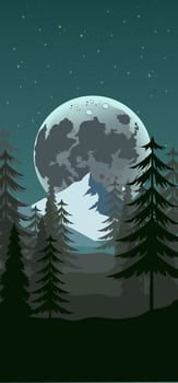 Landscape of mountains full screen background vector