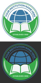 Organization logo design template for educational institute vector