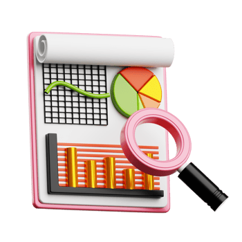 Financial Analysis 3D Icon. financial report chart 3d icon png