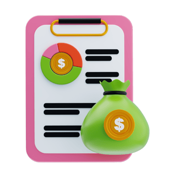 Financial Planner 3D Icon. Budget Planner 3D Icon png
