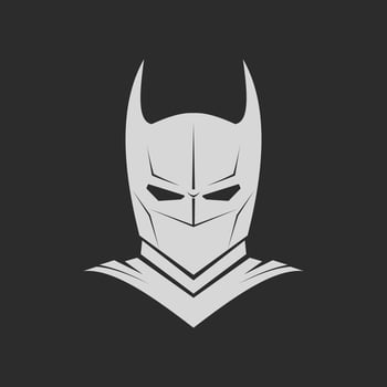 a black and white image of a comic character with a white background. vector