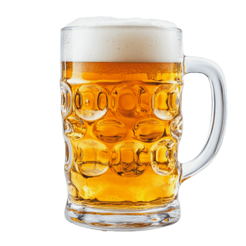 Cold beer in a frosty glass mug png