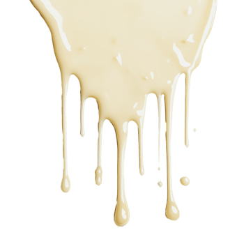 Creamy substance dripping from a surface png