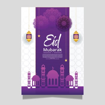 Eid Mubarak Creative Flyer design vector