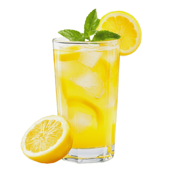 Refreshing lemonade with mint and lemon slices png