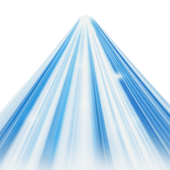 Bright blue light rays rise from a peak at dusk png