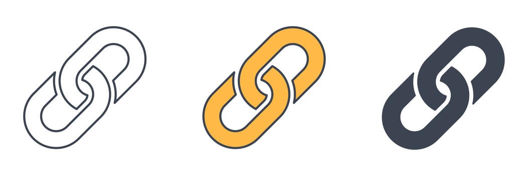 Link Chain icon symbol illustration isolated on white background vector