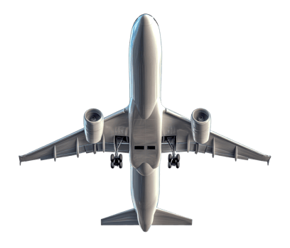 Airplane flying, cut out - stock . png