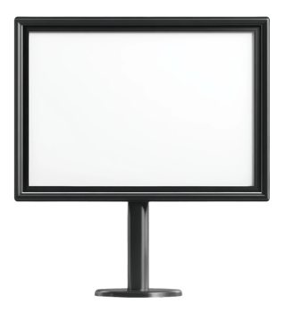 Blank outdoor signboard on a stand, cut out - stock . png