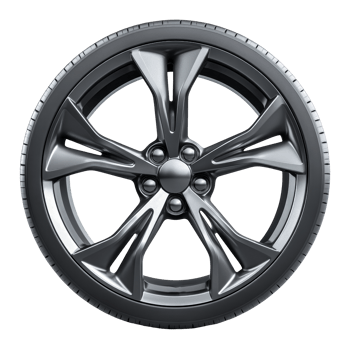 Car wheel design, cut out - stock . png