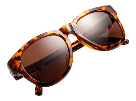 Stylish tortoiseshell sunglasses, cut out - stock . png