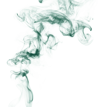 Green smoke swirling, cut out - stock . png