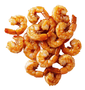 Cooked shrimp, cut out - stock . png