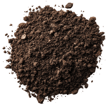 Dark soil pile, cut out - stock . png