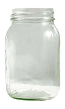 Empty glass jar, cut out - stock . png
