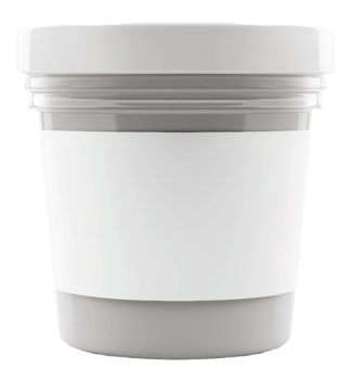 Empty container for paint or similar substance, cut out - stock . png