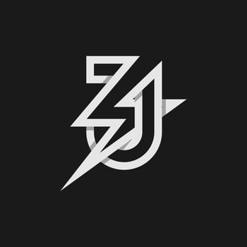 letter J electric logo, tunder bolt design logo template, illustration vector
