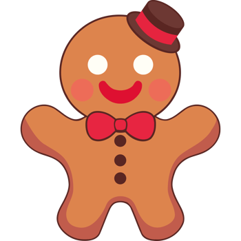 christmas gingerbread man with cap png