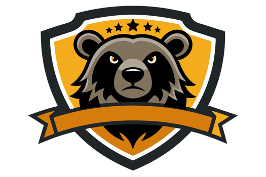 Mascot Bear Head Logo Design png