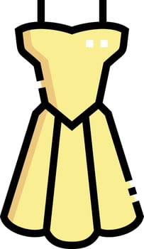 Yellow dress clip art vector