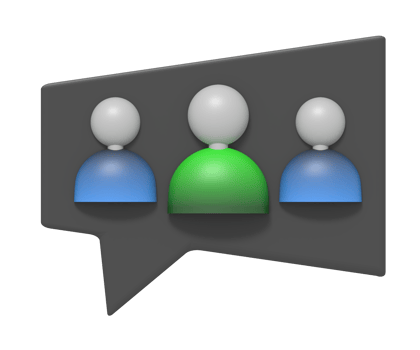 Group chat on dialogue bubble png