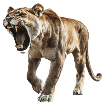 A roaring tiger prowls fiercely through its territory in a natural setting png