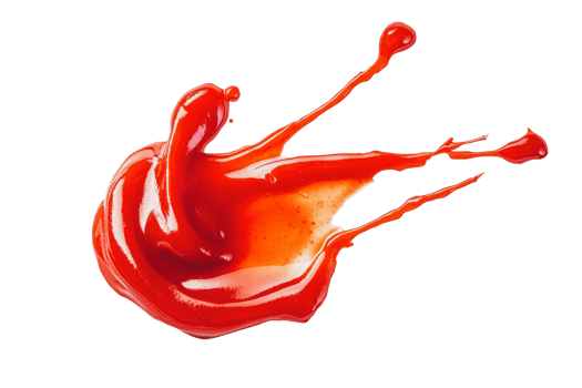 Red paint splash on a white background showcasing movement and fluidity png