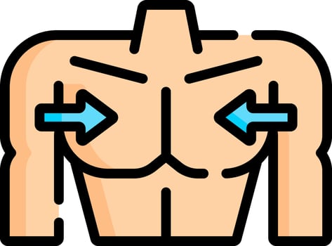 Chest muscle icon, chest muscle icon, chest muscle icon, chest muscle icon, chest muscle icon vector