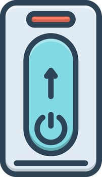Color icon for on off vector