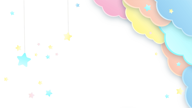 Clouds Corner Flat Colorful Frame png
