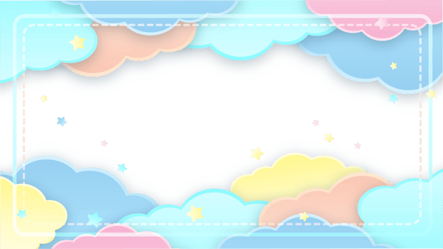 Cute Clouds Flat Colorful png