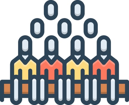 Color icon for community vector