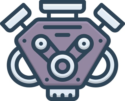 Color icon for engine vector