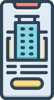 Color icon for booking vector