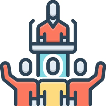 Color icon for supporters vector