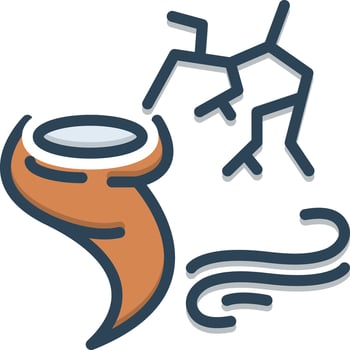 Color icon for storm vector