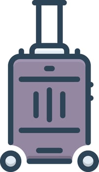 Color icon for suitcase vector