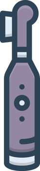 Color icon for electric toothbrush vector
